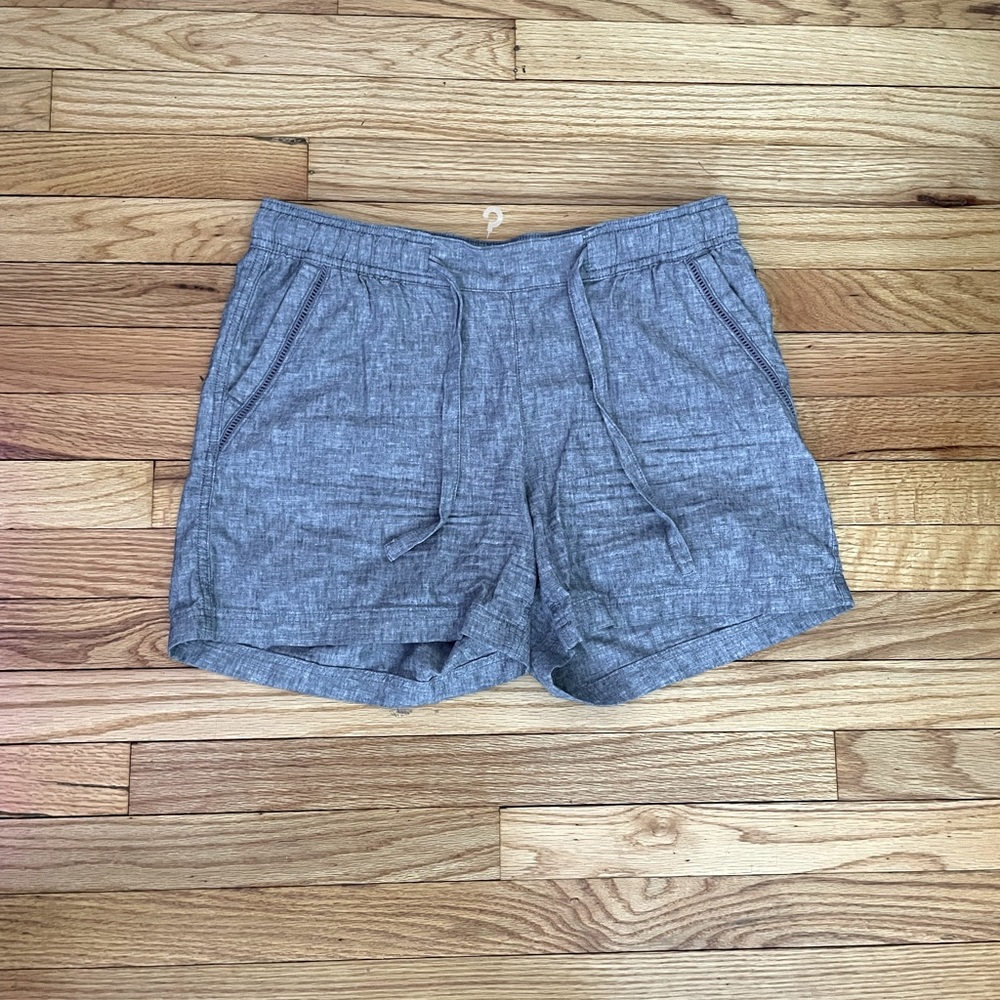 Eddie Linen Pullover Tie Drawstring Chambray Chin… - image 1